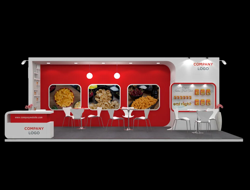 10x20 food and beverage exhibition booth display setup